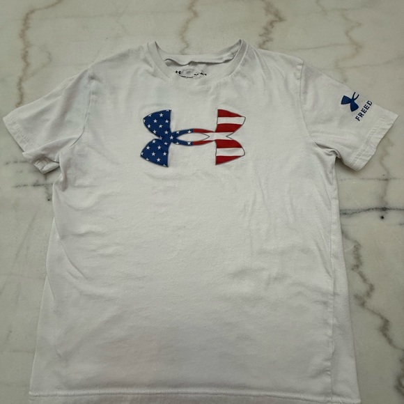 Under Armour Kids' Orange and White Short Sleeve Tees - Picture 2 of 13